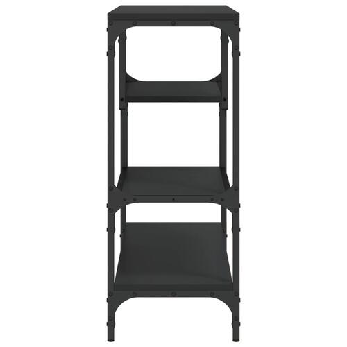 Konsolbord 100x30x75 cm konstrueret træ sort