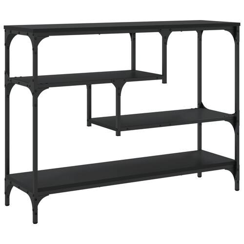Konsolbord 100x30x75 cm konstrueret træ sort