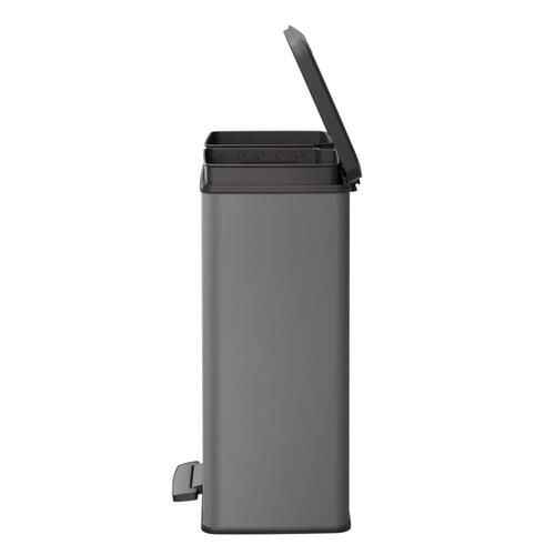 Curver dobbelt pedalspand Deco 26 l + 26 l grå