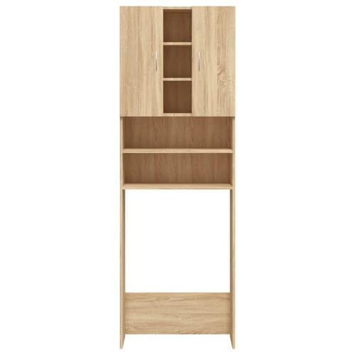 Badeværelsesskab til vaskemaskine 64x25,5x190 cm sonoma-eg