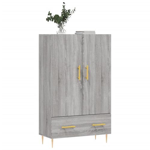 Skab 69,5x31x115 cm konstrueret træ grå sonoma-eg