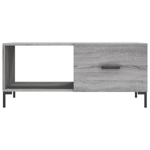 Sofabord 90x50x40 cm konstrueret træ grå sonoma-eg