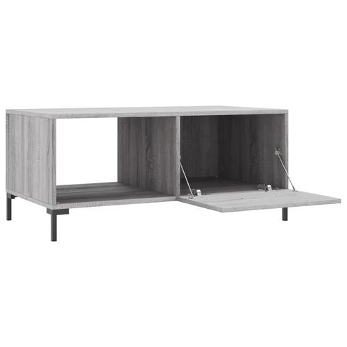 Sofabord 90x50x40 cm konstrueret træ grå sonoma-eg