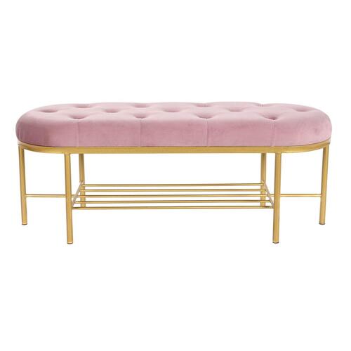 Stol 100 x 35 x 40 cm Pink Gylden Metal