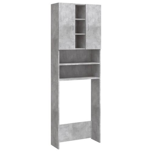 Vaskemaskineskab 64x25,5x190 cm betongrå