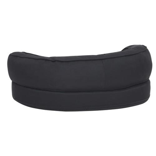 Ergonomisk hundeseng 60x42 cm hør-look sort