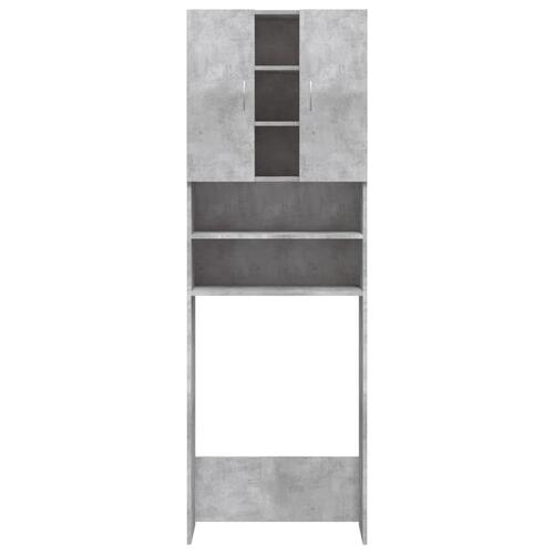 Vaskemaskineskab 64x25,5x190 cm betongrå