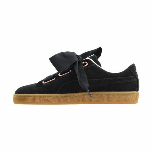 Sportssneakers til damer Puma Basket Heart Corduroy Sort 36