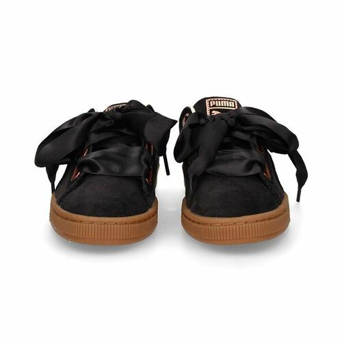 Sportssneakers til damer Puma Basket Heart Corduroy Sort 36