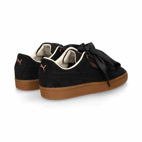 Sportssneakers til damer Puma Basket Heart Corduroy Sort 36