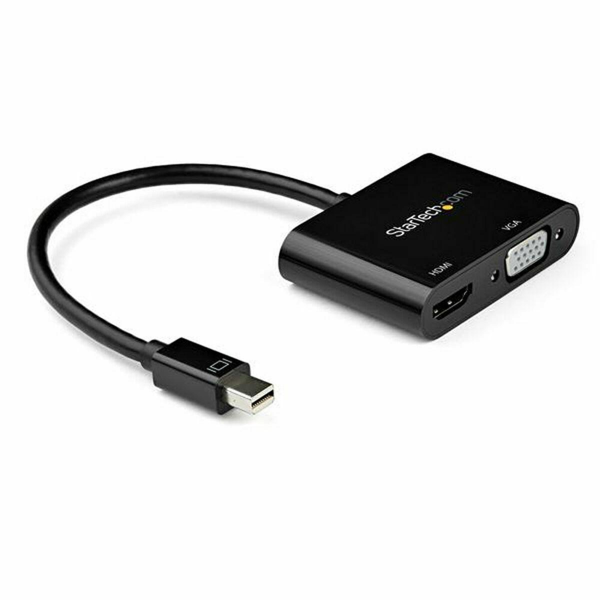 Mini Display Port til HDMI/VGA adapter Startech MDP2VGAHD20 Sort 4K Ultra HD