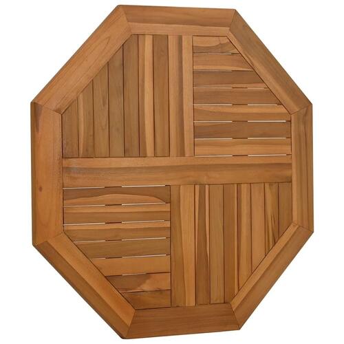 Bordplade 80x80x2,5 cm ottekantet massivt teaktræ