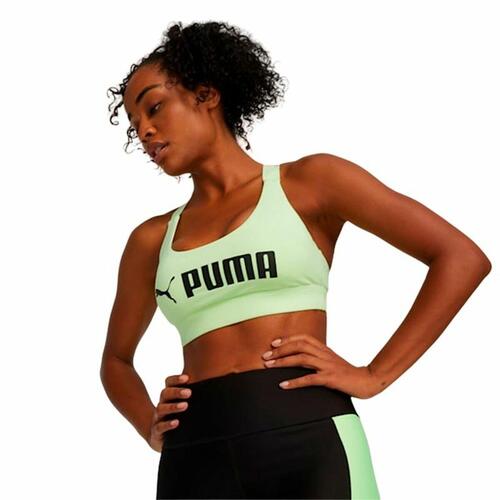 Sports-BH Puma Mid Impact fit Limegrøn Gul M