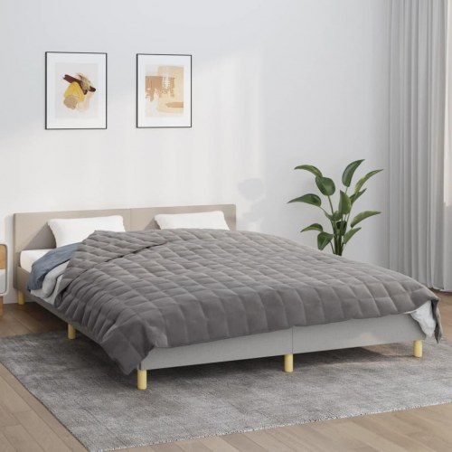 Tyngdetæppe 200×200 cm - 9 kg, grå stof