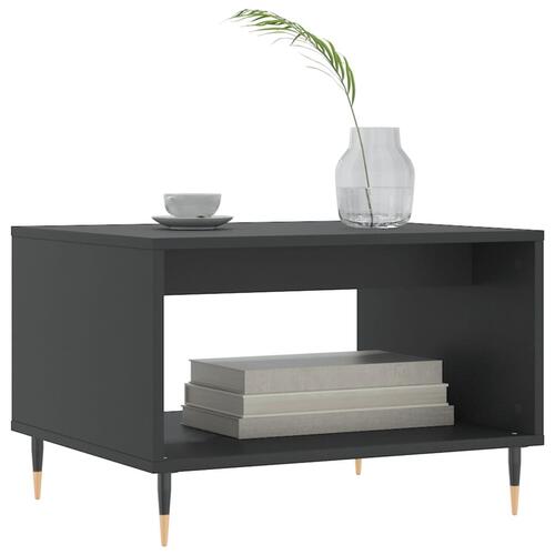 Sofabord 60x50x40 cm konstrueret træ sort