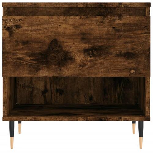 Sofabord 50x46x50 cm konstrueret træ røget egetræsfarve