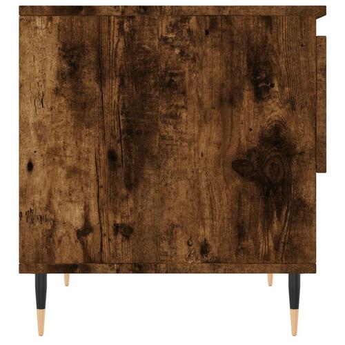 Sofabord 50x46x50 cm konstrueret træ røget egetræsfarve