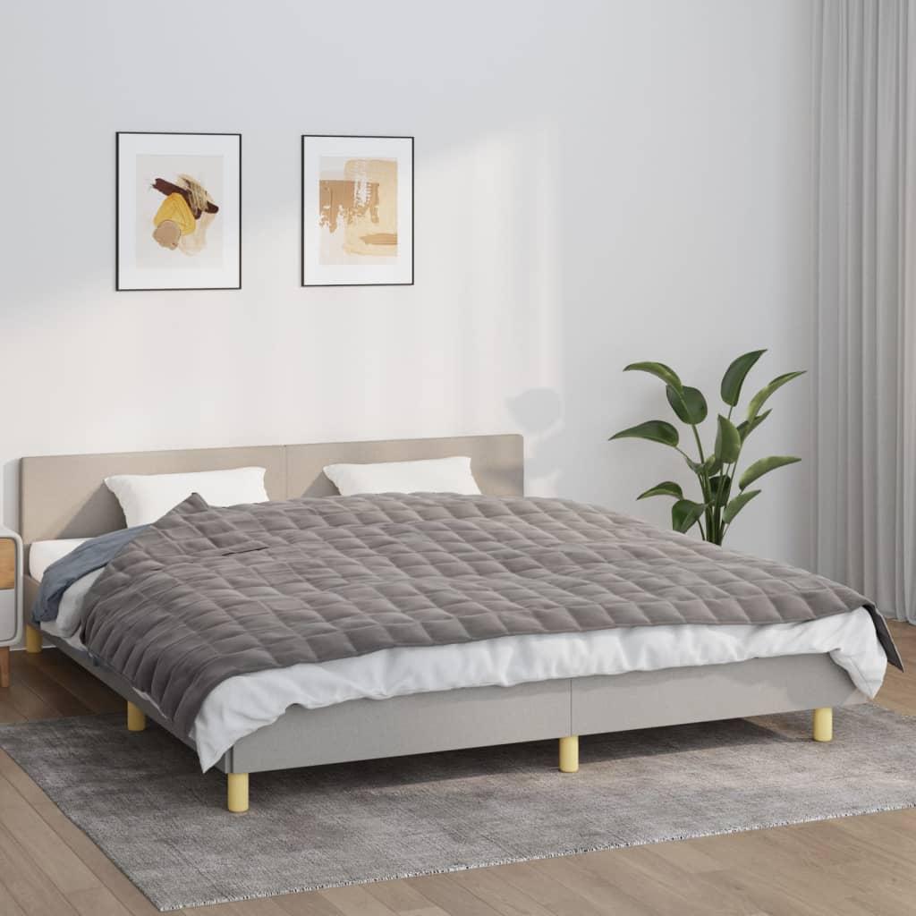 Tyngdetæppe 155x220 cm 7 kg stof grå