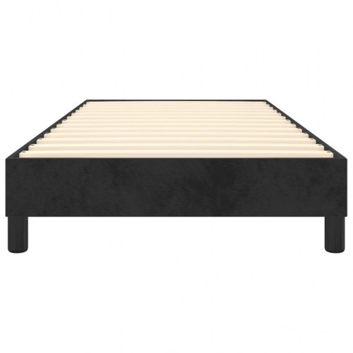 Boxspring sengeramme 90×200 cm i fløjl - sort