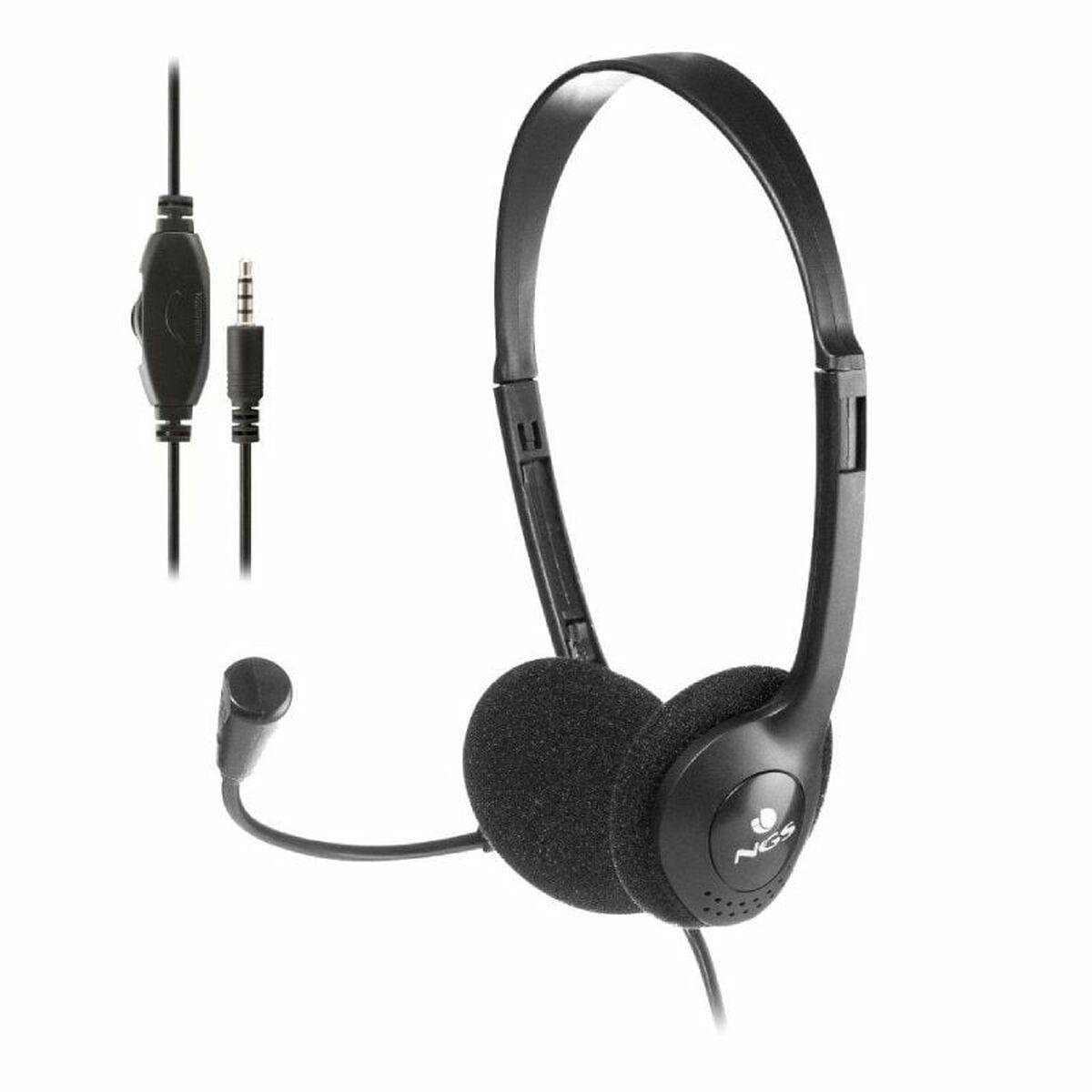 NGS MS103MAX gaming-headset med mikrofon - sort