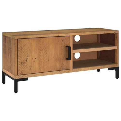 Tv-bord 90x30x40 cm massivt fyrretræ brun