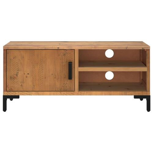 Tv-bord 90x30x40 cm massivt fyrretræ brun