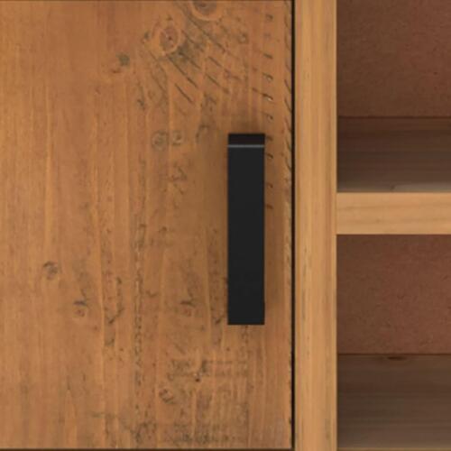 Tv-bord 90x30x40 cm massivt fyrretræ brun