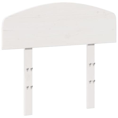 Sengegavl 75 cm massivt fyrretræ hvid