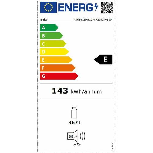 Køleskab BEKO RSSE415M41GN Grå