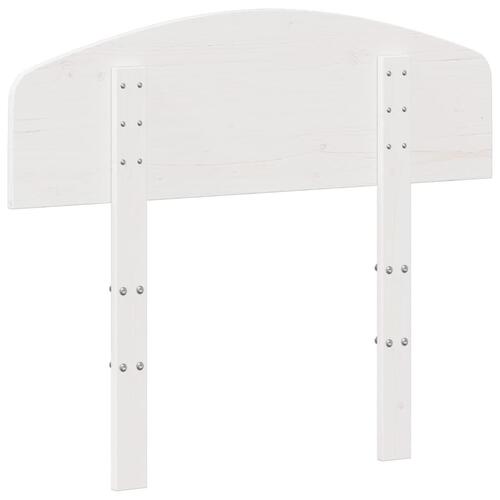 Sengegavl 75 cm massivt fyrretræ hvid