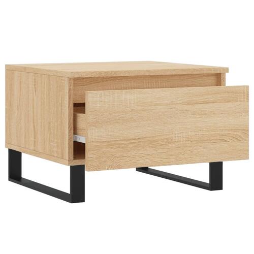 Sofaborde 2 stk. 50x46x35 cm konstrueret træ sonoma-eg