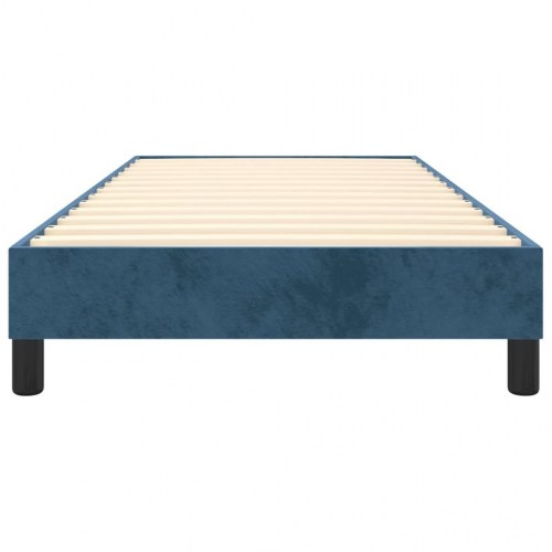 Boxspring sengeramme i fløjl - mørkeblå 90 × 200 cm