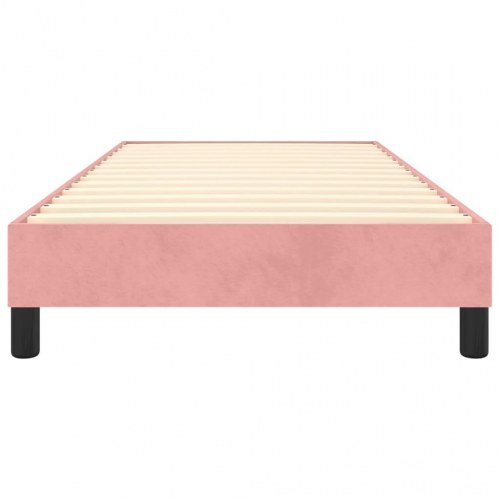 Boxspring sengeramme 90x200 cm i fløjl - pink