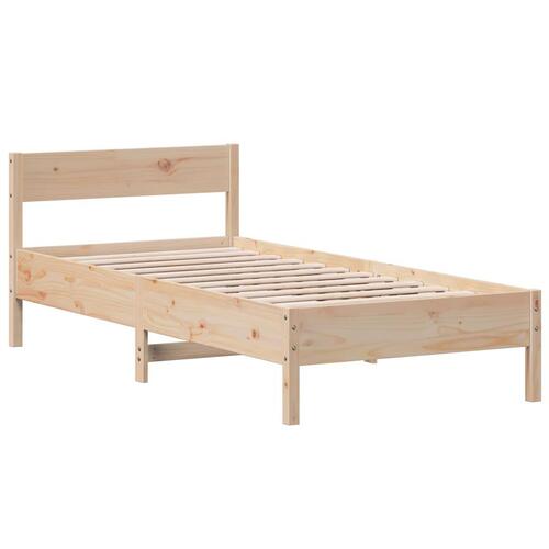 Sengeramme uden madras 90x200 cm massivt fyrretræ