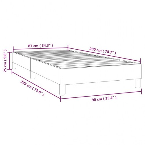 Boxspring sengeramme 90x200 cm i fløjl - pink