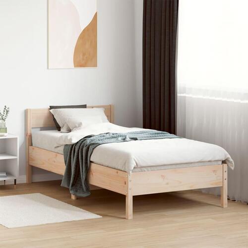 Sengeramme uden madras 90x200 cm massivt fyrretræ