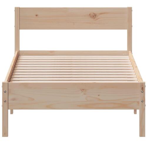 Sengeramme uden madras 90x200 cm massivt fyrretræ
