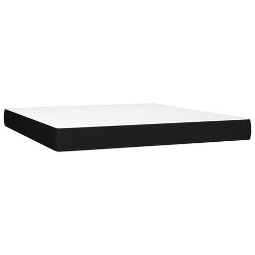 Springmadras med pocketfjedre 180x200x20 cm stof sort