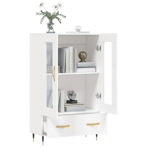 Skab 69,5x31x115 cm konstrueret træ hvid