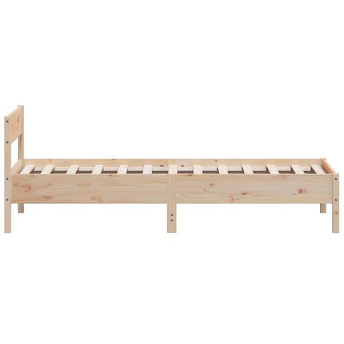 Sengeramme uden madras 90x200 cm massivt fyrretræ