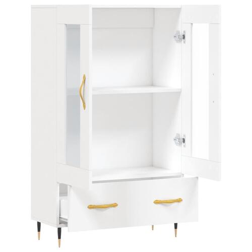 Skab 69,5x31x115 cm konstrueret træ hvid