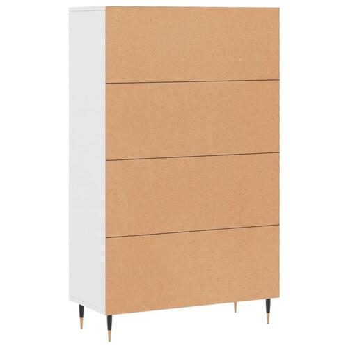 Skab 69,5x31x115 cm konstrueret træ hvid