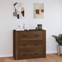 Skænk 80x33x70 cm konstrueret træ brun egetræsfarve