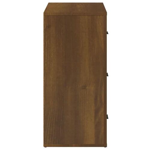 Skænk 80x33x70 cm konstrueret træ brun egetræsfarve