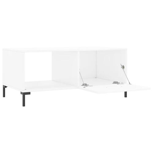 Sofabord 90x50x40 cm konstrueret træ hvid