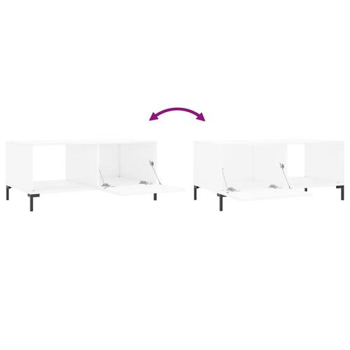 Sofabord 90x50x40 cm konstrueret træ hvid
