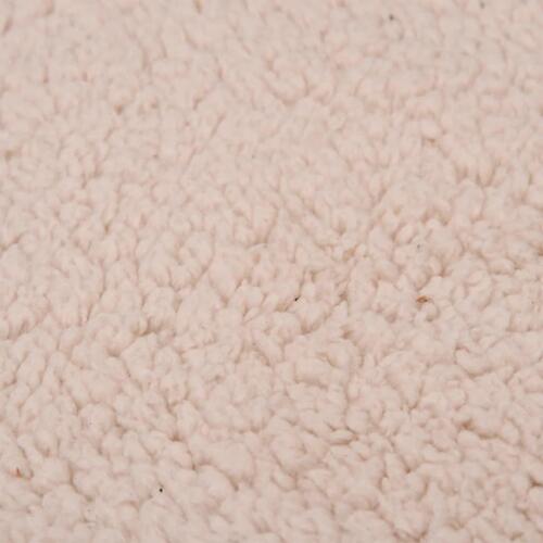 Ergonomisk hundeseng 75x53 cm hør-look fleece brun