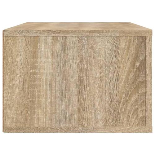 Væghængt tv-bord 80x36x25 cm konstrueret træ sonoma-eg
