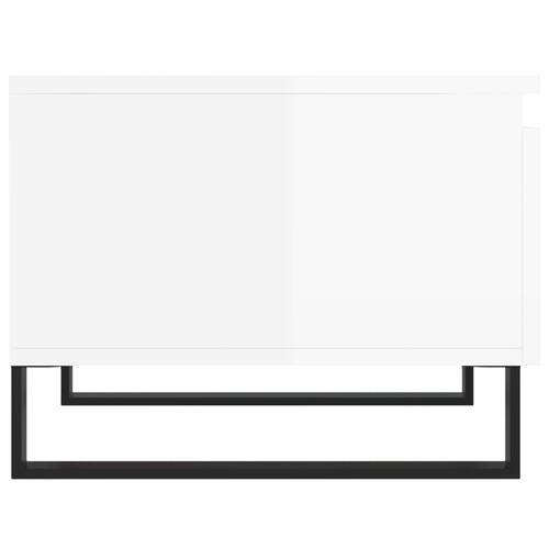 Sofaborde 2 stk. 50x46x35 cm konstrueret træ hvid højglans