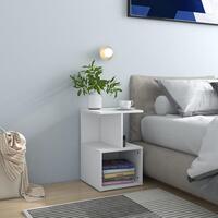 Sengeskabe 2 stk. 35x35x55 cm spånplade hvid